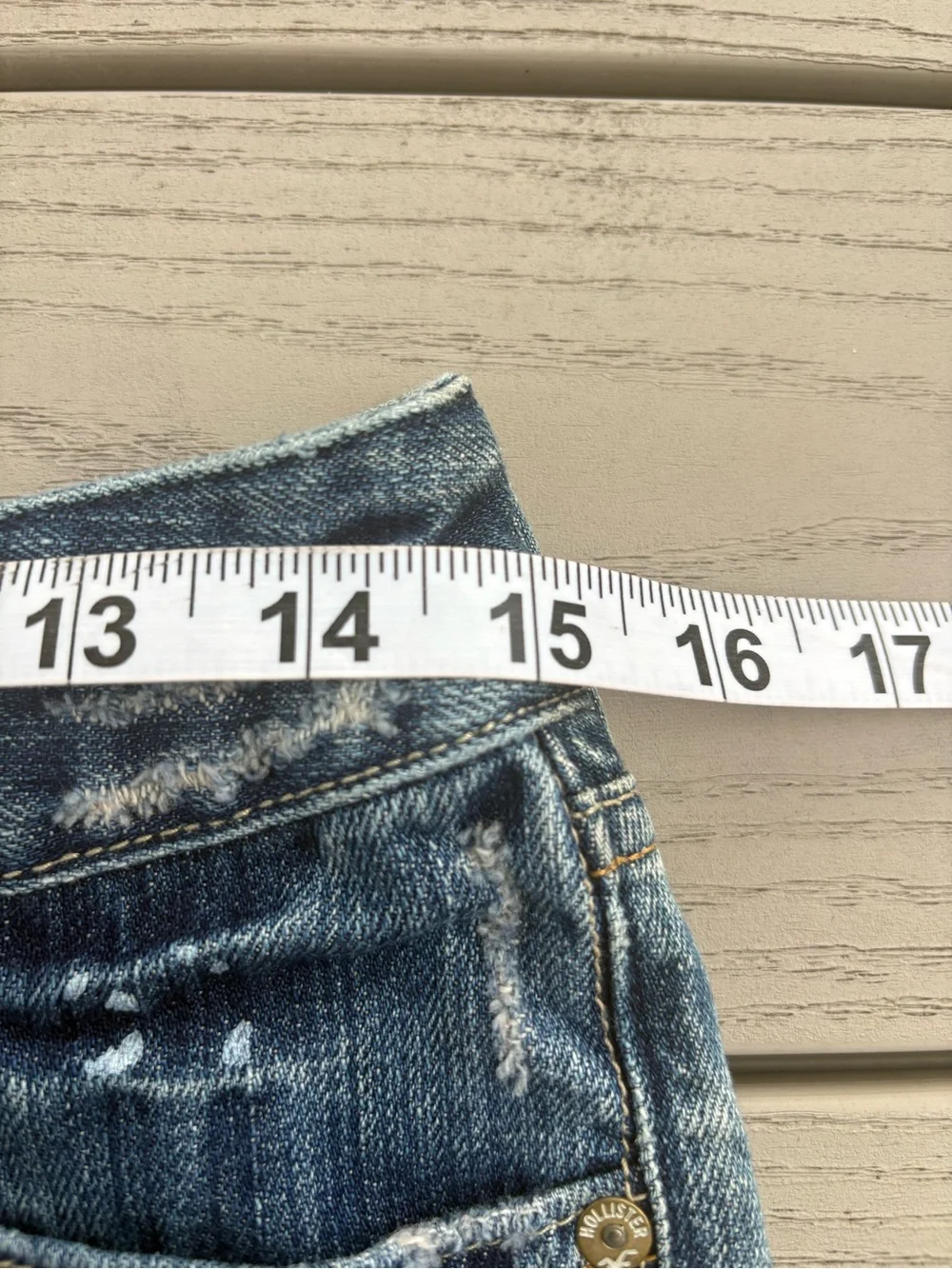 Hollister Y2K Low Rise Denim Mini Skirt 2000s Distressed